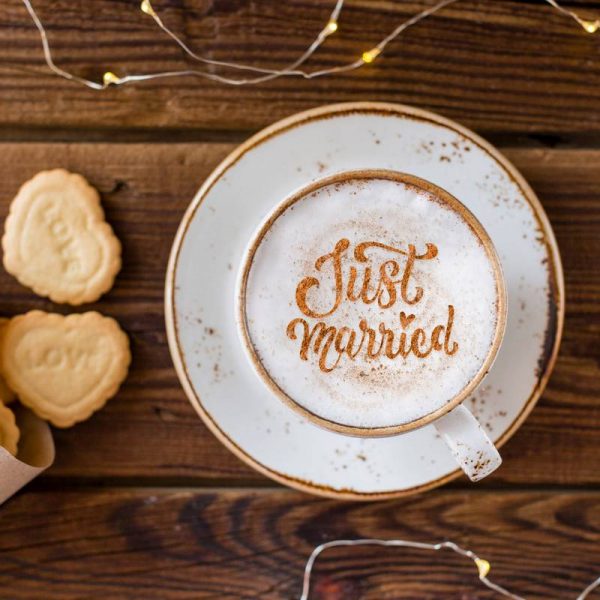 Pochoir Café Just Married