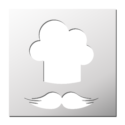 Pochoir Chef de cuisine