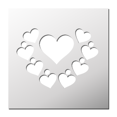 Pochoir Coeurs