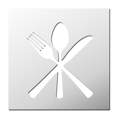 Pochoir Couverts de cuisine