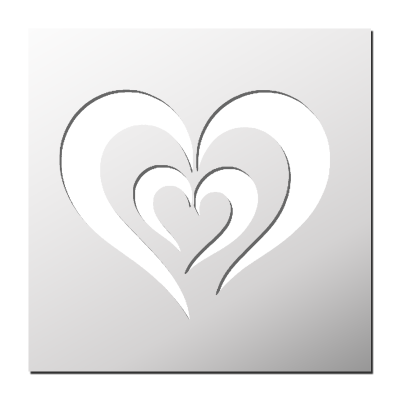 Pochoir Coeur