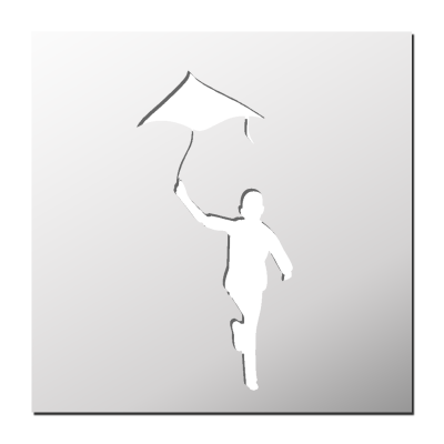 Pochoir Enfant avec un Cerf-volant