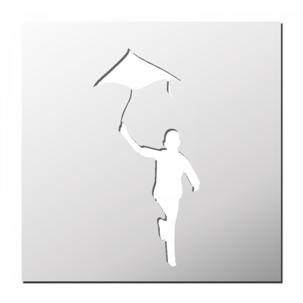 Pochoir Enfant avec un Cerf-volant