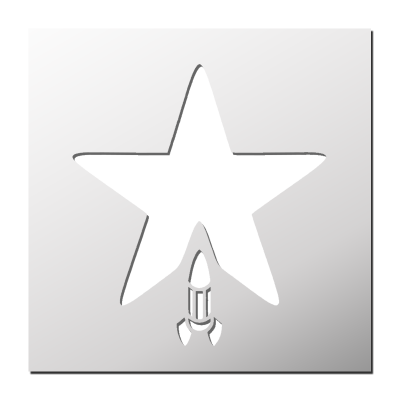 Pochoir Fusée Etoile