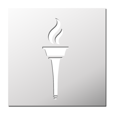 Pochoir Torche enflammée