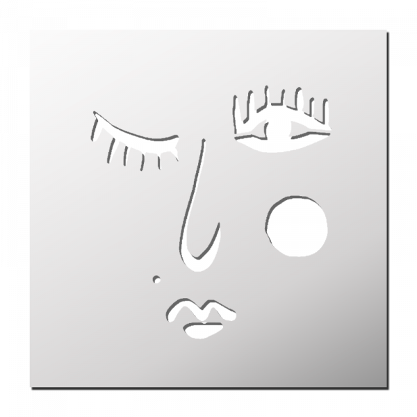 Pochoir Visage Abstrait