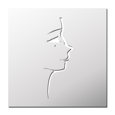 Pochoir Visage d&rsquo;une Femme