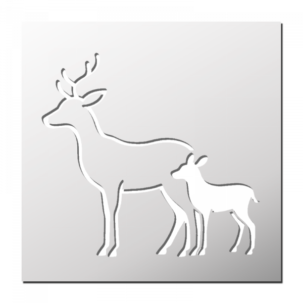 Pochoir Cerfs