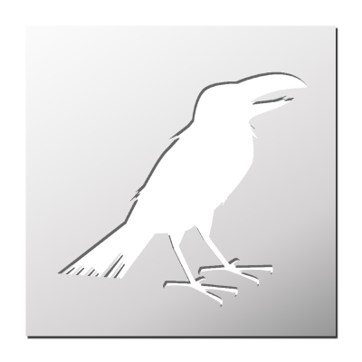 Pochoir Corbeau