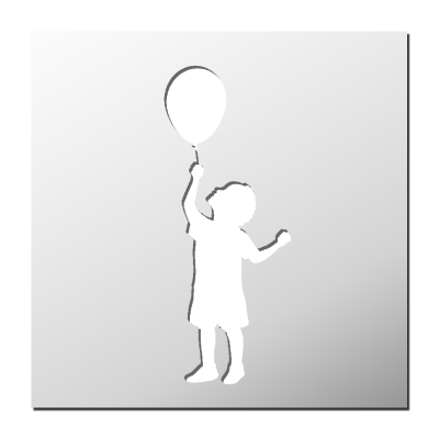 Pochoir Enfant avec un Ballon