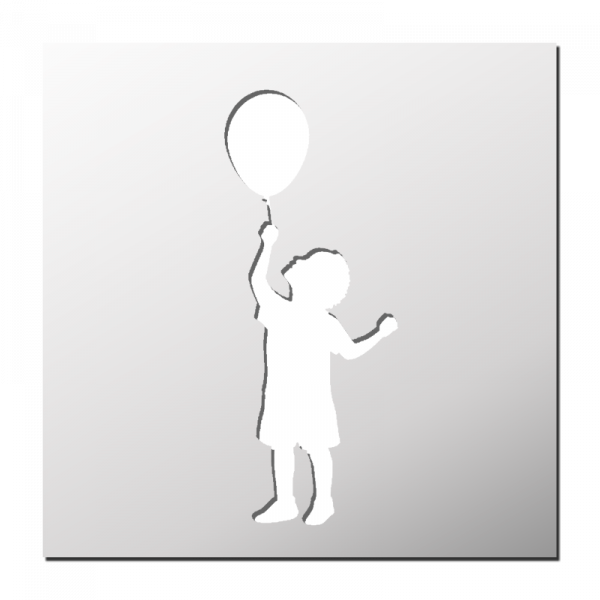 Pochoir Enfant avec un Ballon