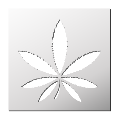 Pochoir Feuille Cannabis