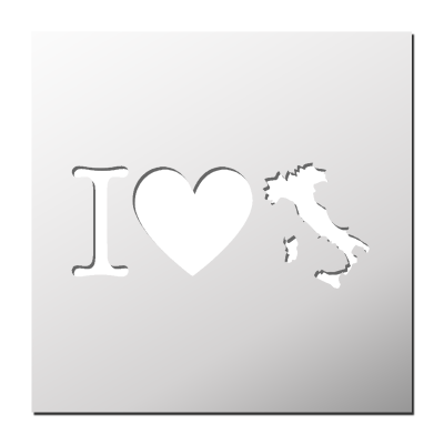 Pochoir J’aime l’Italie