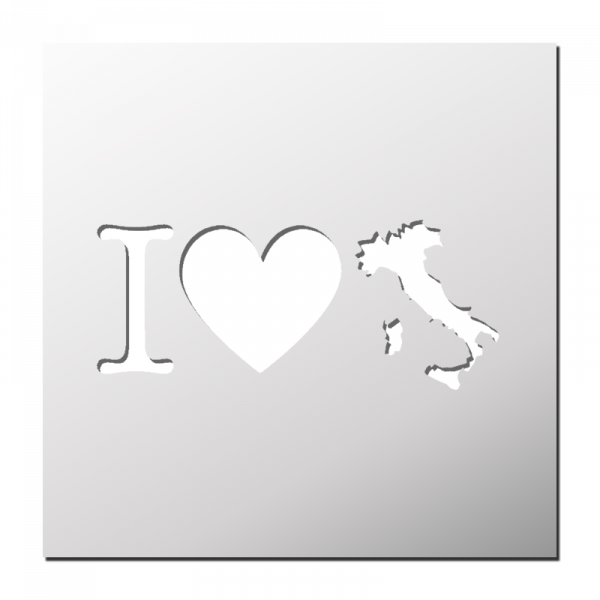 Pochoir J'aime l'Italie