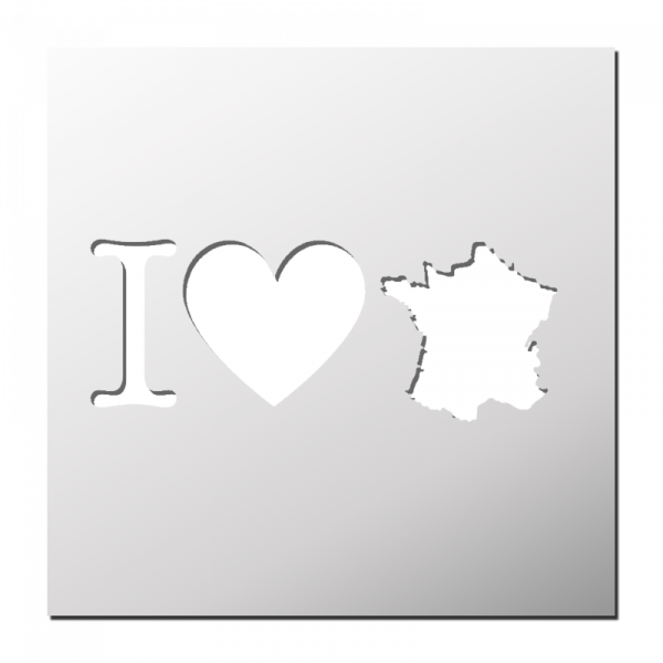 Pochoir J'aime la France