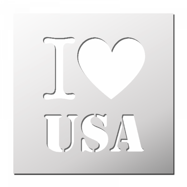 Pochoir J'aime USA