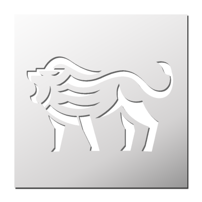 Pochoir Lion