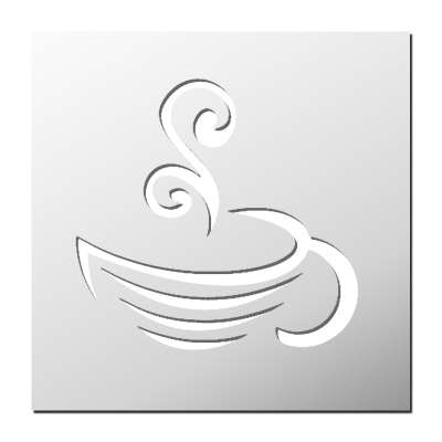 Pochoir Tasse à café