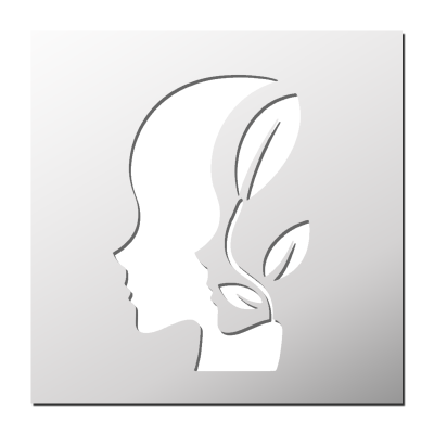 Pochoir Visage Abstrait