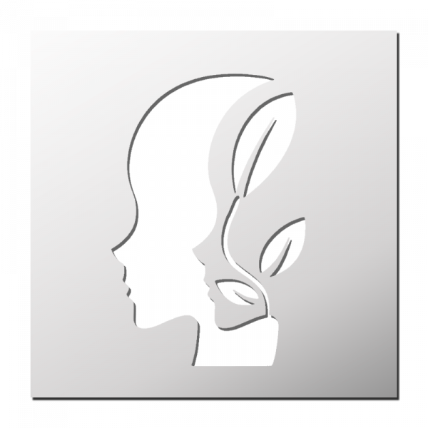 Pochoir Visage Abstrait