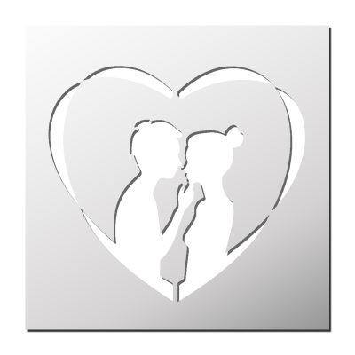 Pochoir Coeur Couple