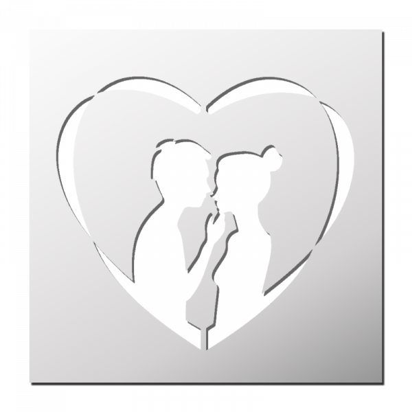 Pochoir Coeur Couple