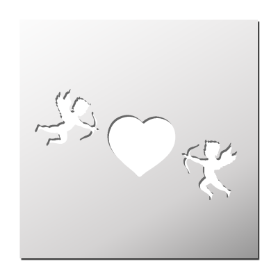 Pochoir Coeur Cupidon