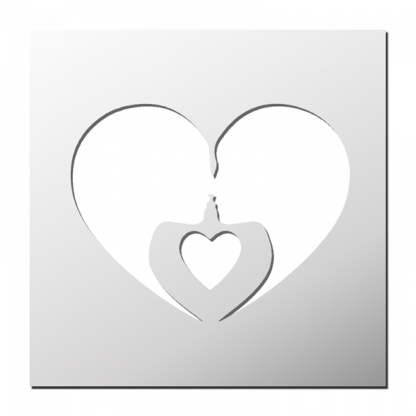 Pochoir Coeur Visage