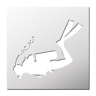 Pochoir Plongeur
