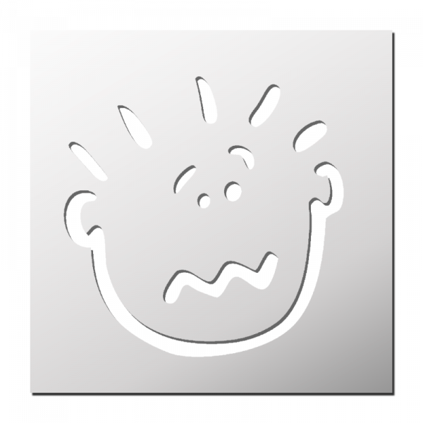 Pochoir Dessin Visage Peur
