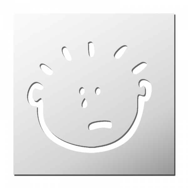 Pochoir Dessin Visage Triste