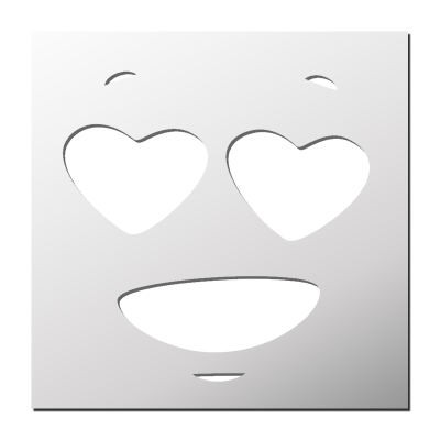 Pochoir Emoticône Visage Amour