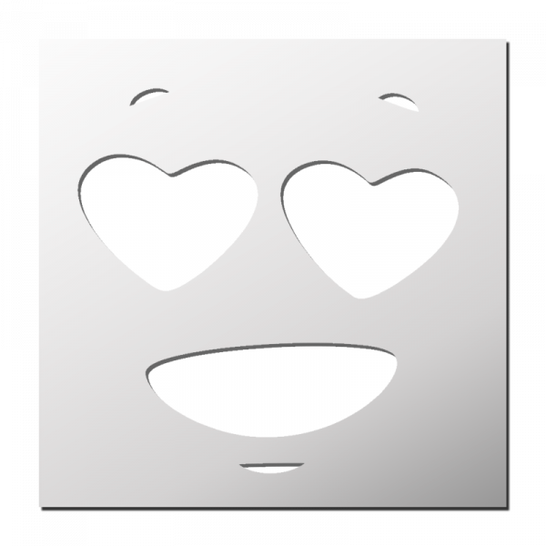 Pochoir Emoticône Visage Amour