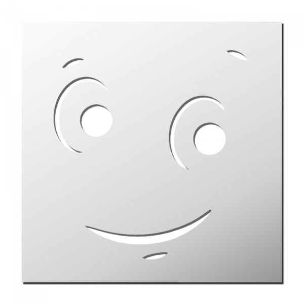 Pochoir Émoticône Visage Heureux
