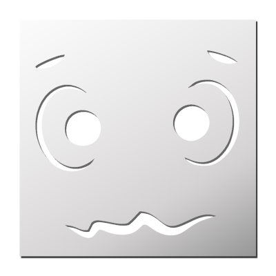 Pochoir Emoticône Visage Peur
