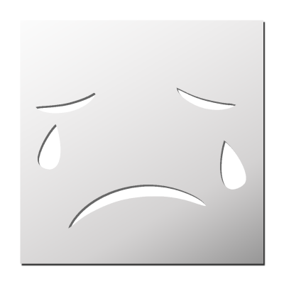Pochoir Émoticône Visage Triste