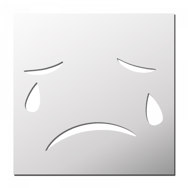 Pochoir Émoticône Visage Triste