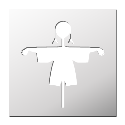 Pochoir Epouvantail