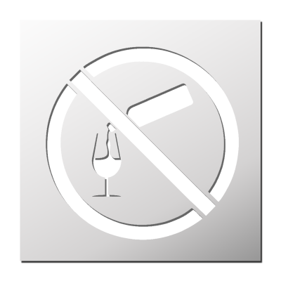 Pochoir Panneau Alcool Interdit