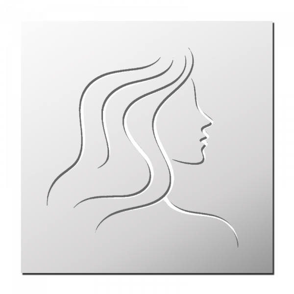 Pochoir Visage d'une femme