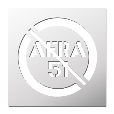Pochoir Zone interdite AERA 51