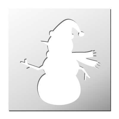 Pochoir Bonhomme de neige