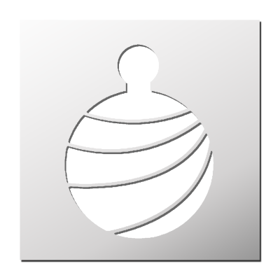 Pochoir Boule de Noël