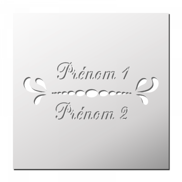 Pochoir Déco Mariage 2 Prénoms