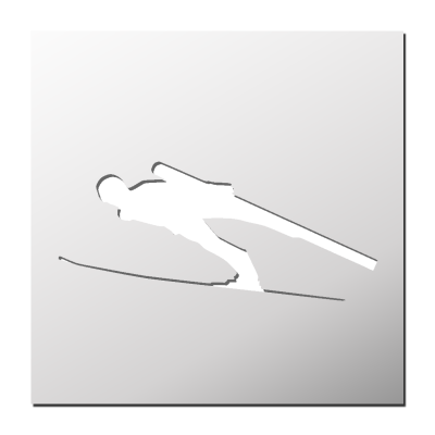 Pochoir Saut à ski