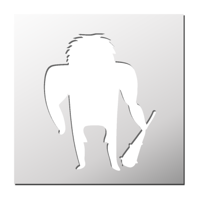 Pochoir Homme des cavernes