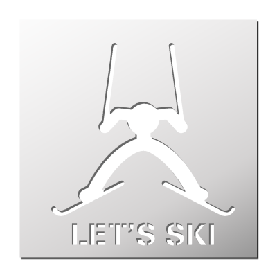 Pochoir Let’s Ski