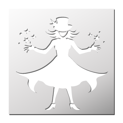 Pochoir Magicienne