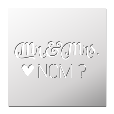 Pochoir Déco Mariage Mr & Mrs