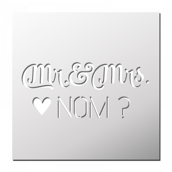 Pochoir Déco Mariage Mr & Mrs